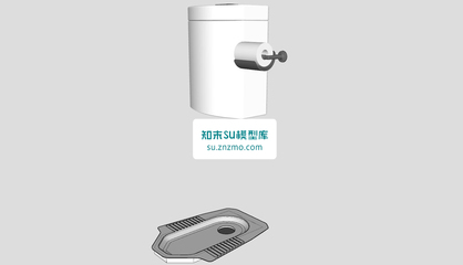 蹲便池冲水箱、卷筒纸与厨卫用品的巧妙搭配